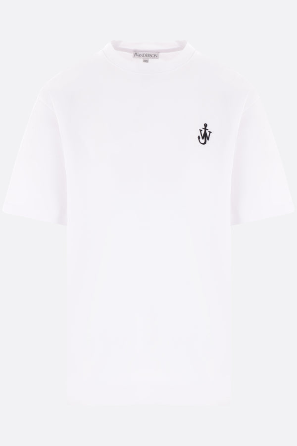 Anchor logo embroidered cotton t-shirt