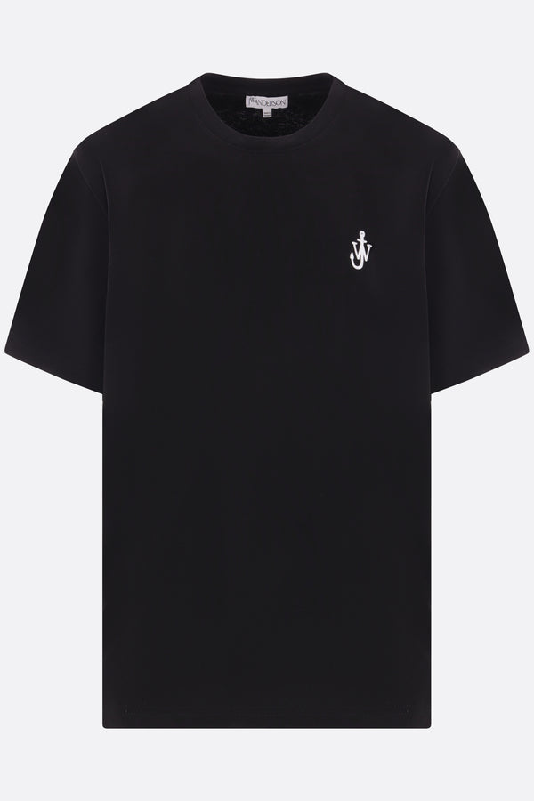 Anchor logo embroidered cotton t-shirt