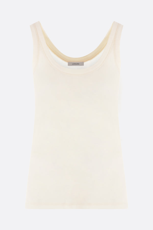 rib jersey tank top