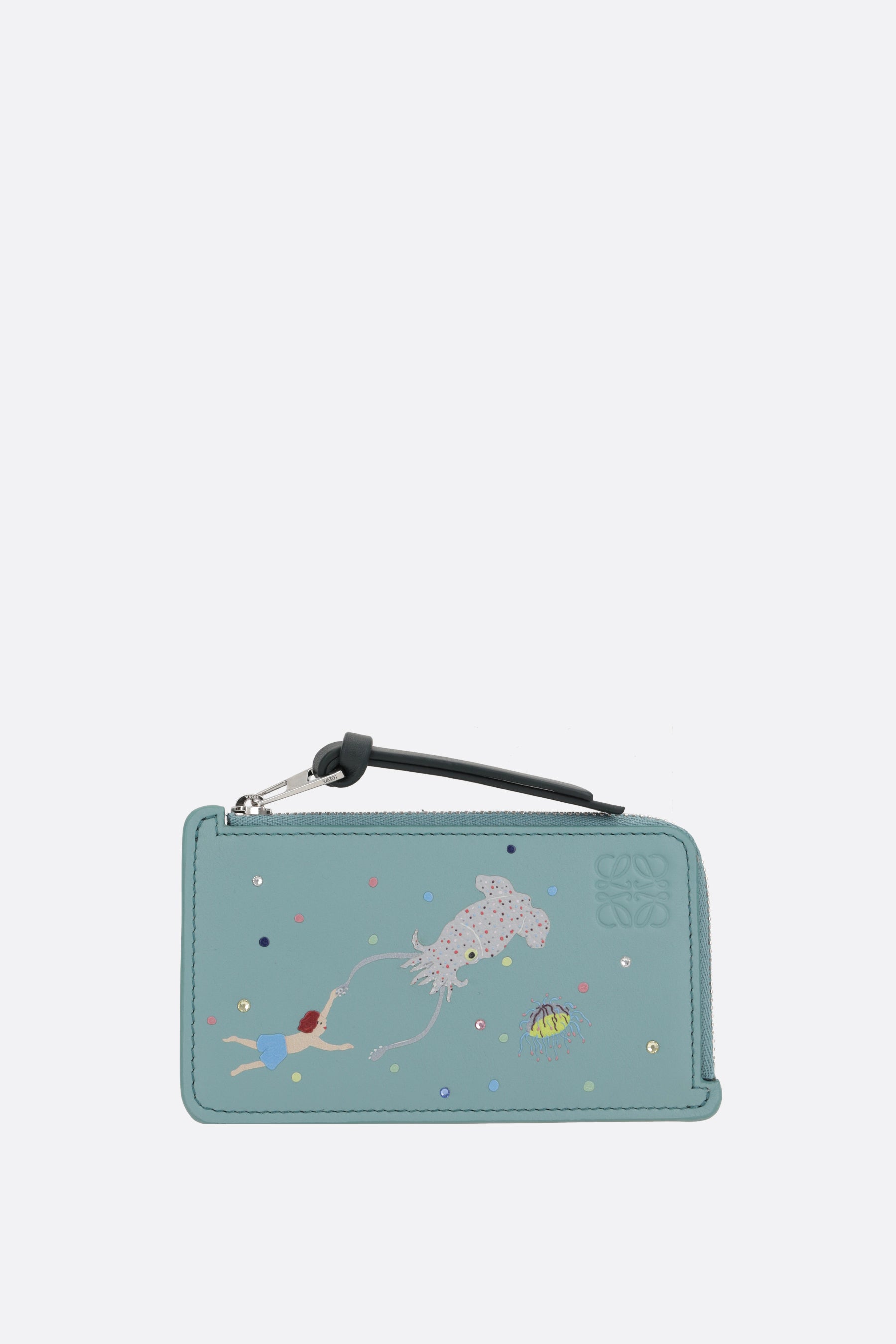 Deep Sea nappa zipped card case