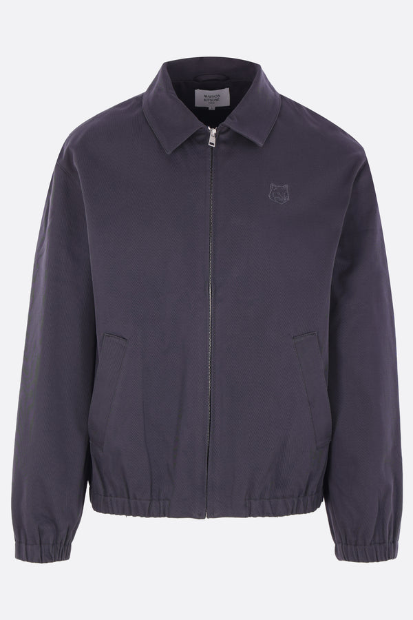 full-zip jacket in gabardine