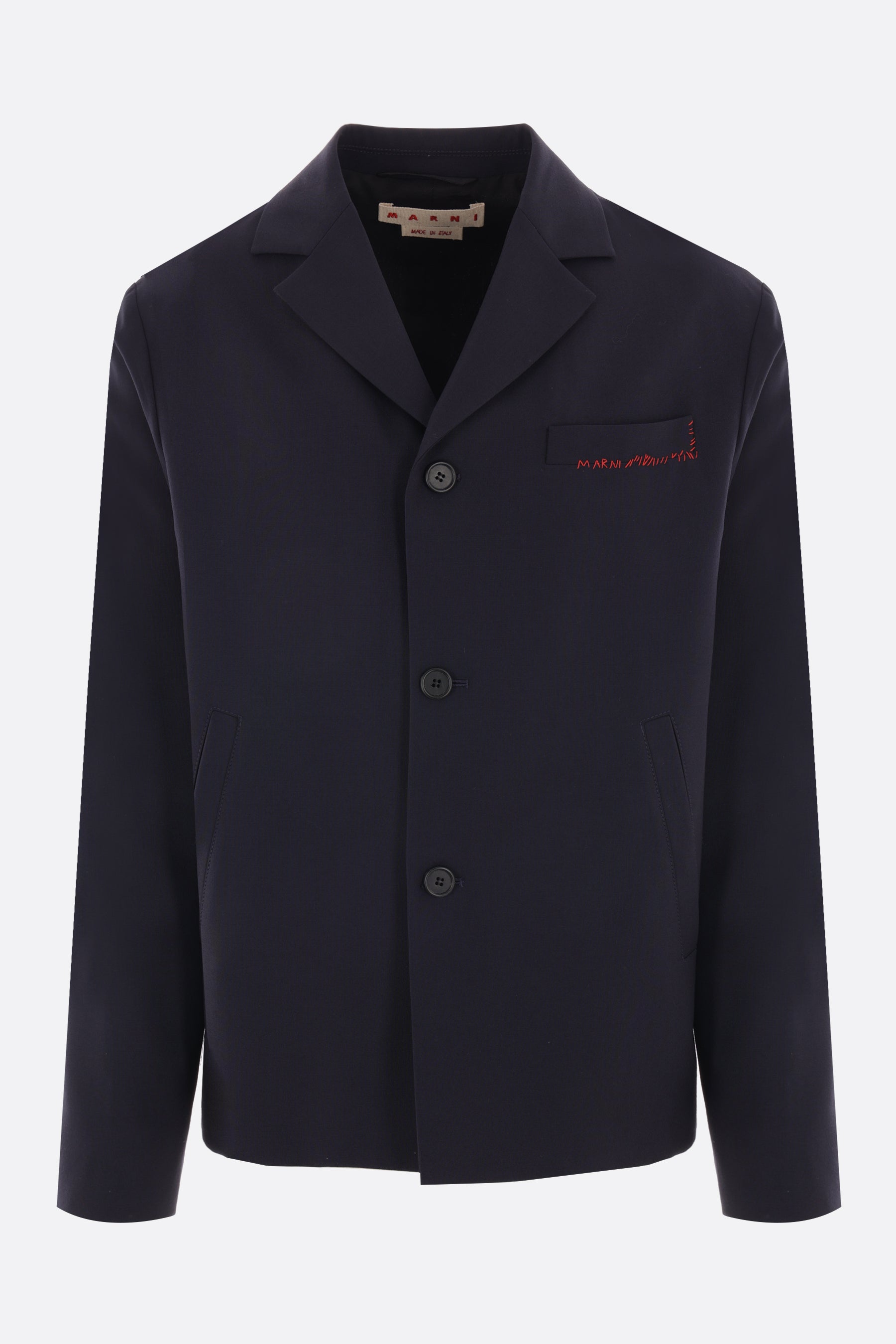 single-breasted wool jacket