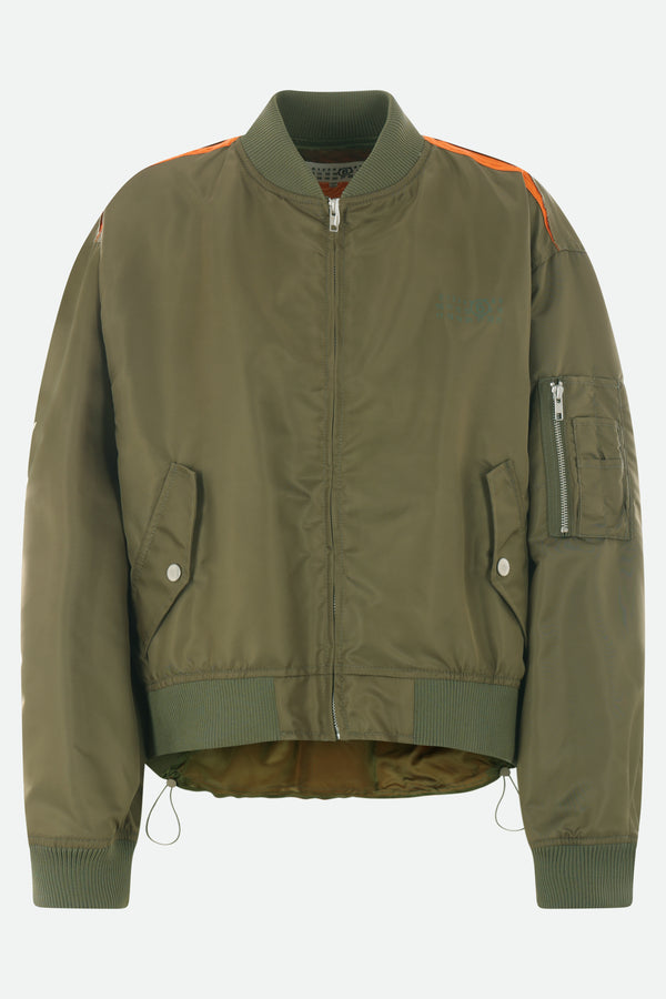 nylon deconstructed bomber jacket