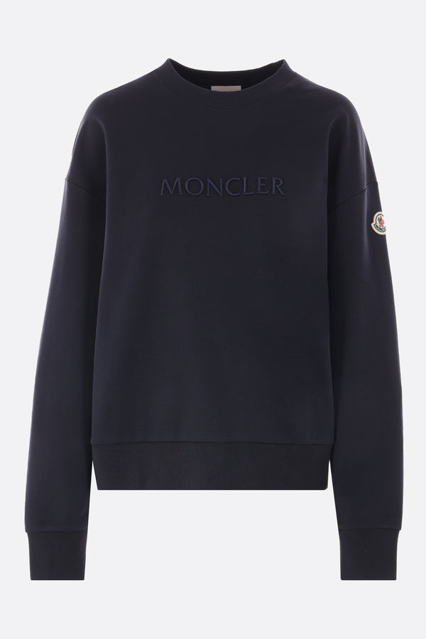 logo embroidered jersey sweatshirt