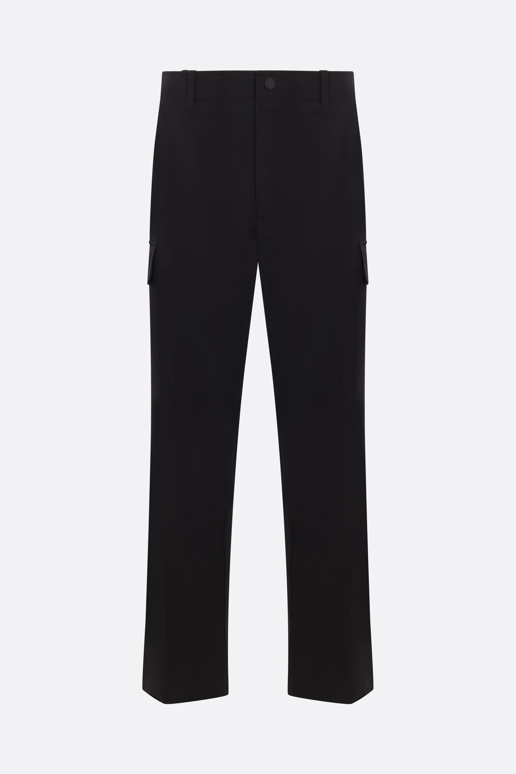 gabardine cargo trousers