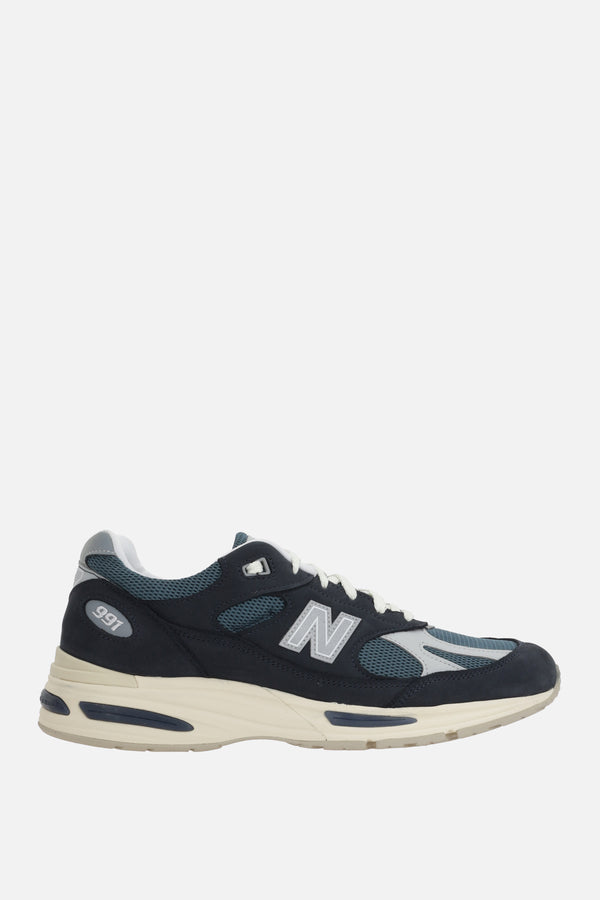 Made in UK 991v2 sneakers in mesh and nabuk