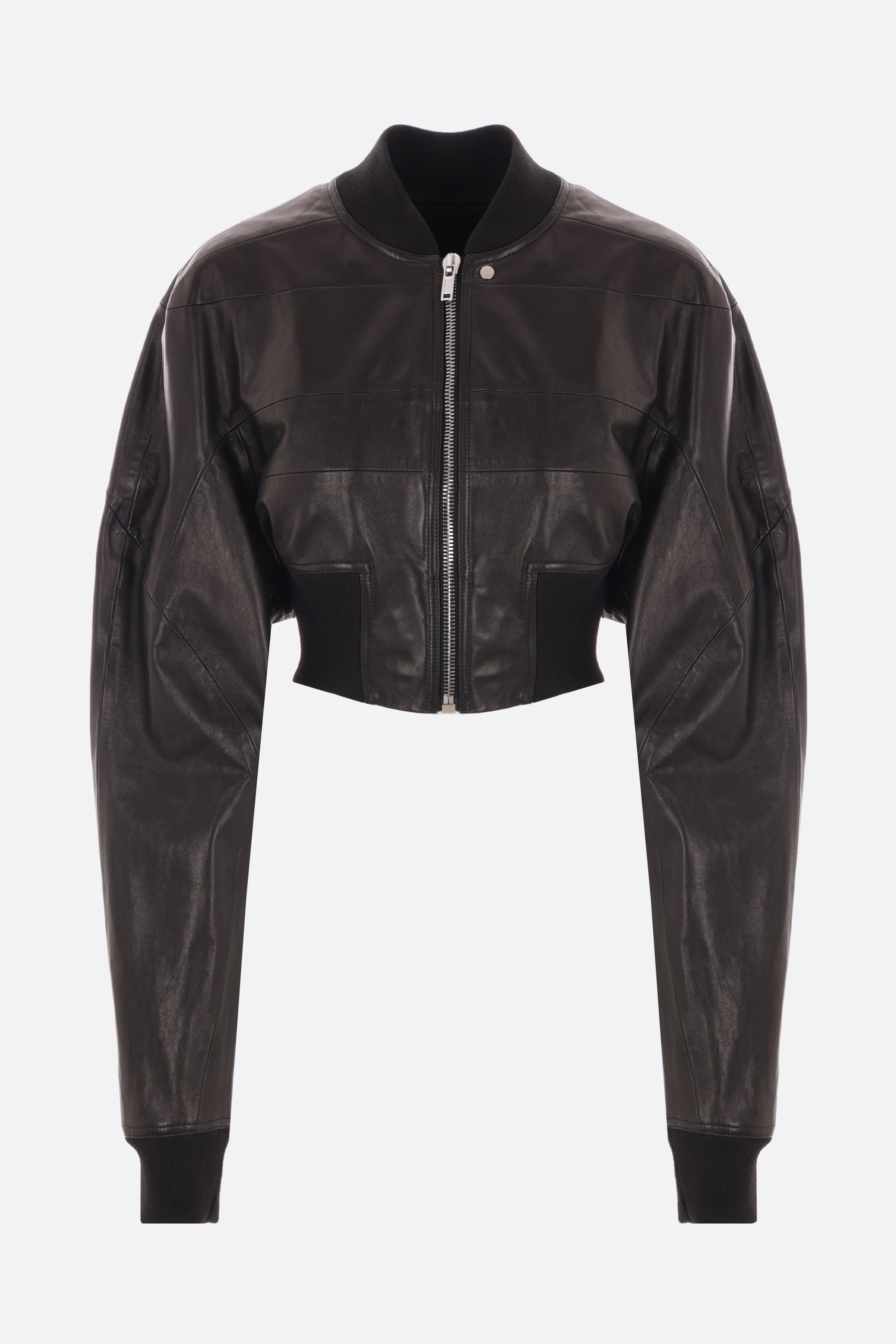 Girdered nappa bomber jacket