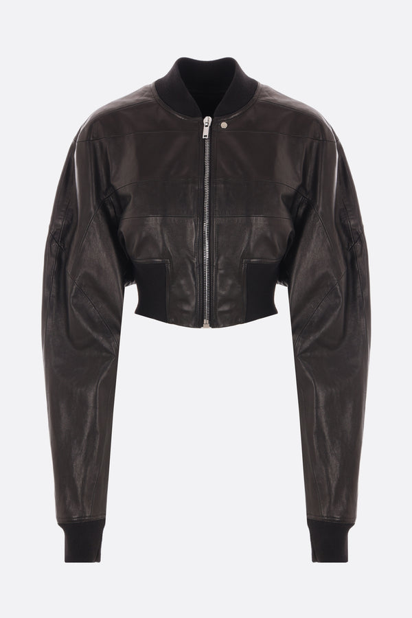 Girdered nappa bomber jacket