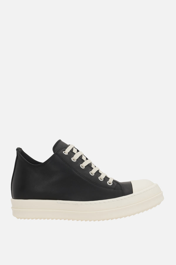 low-top sneakers in smooth leather