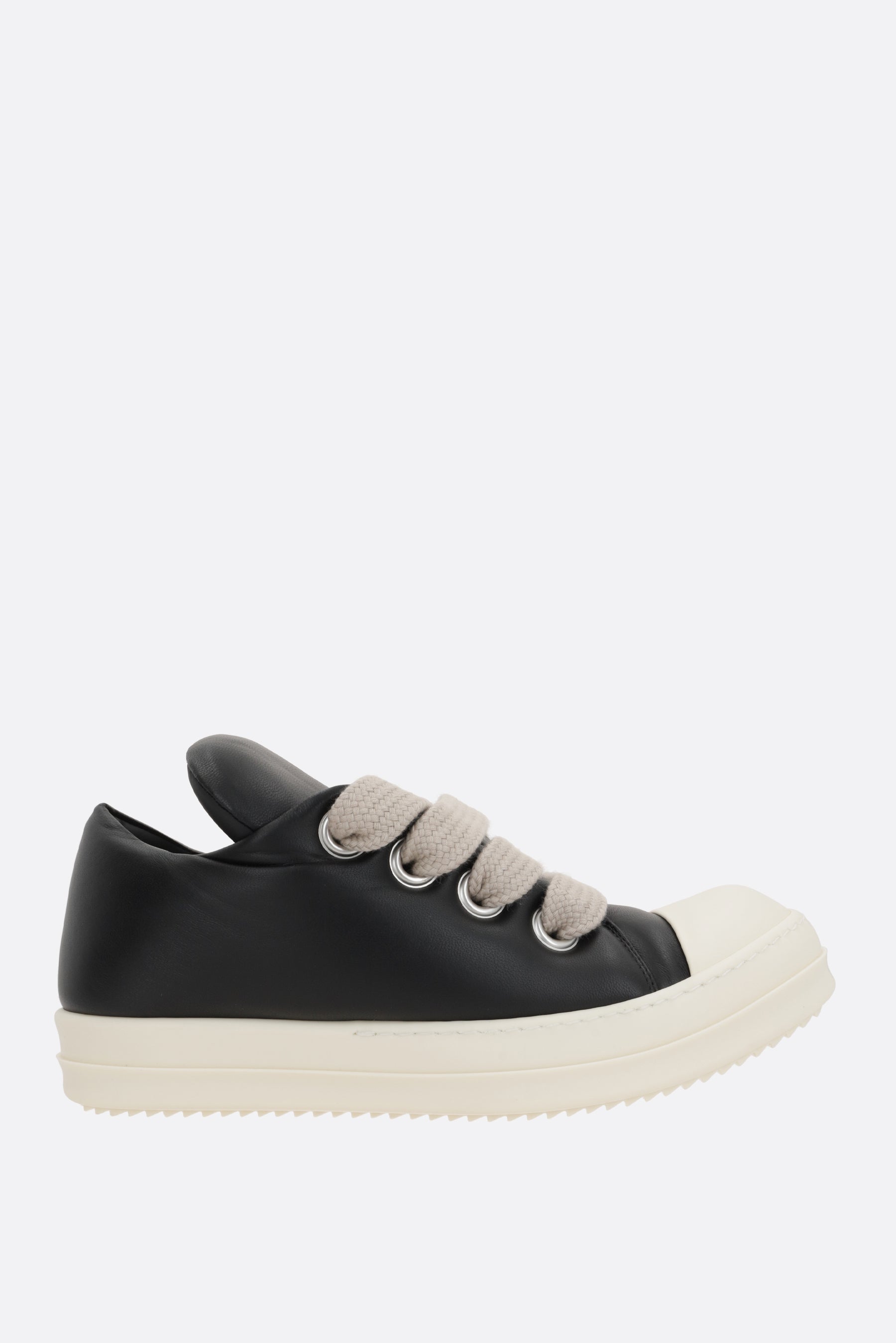 low-top sneakers in padded smooth leather