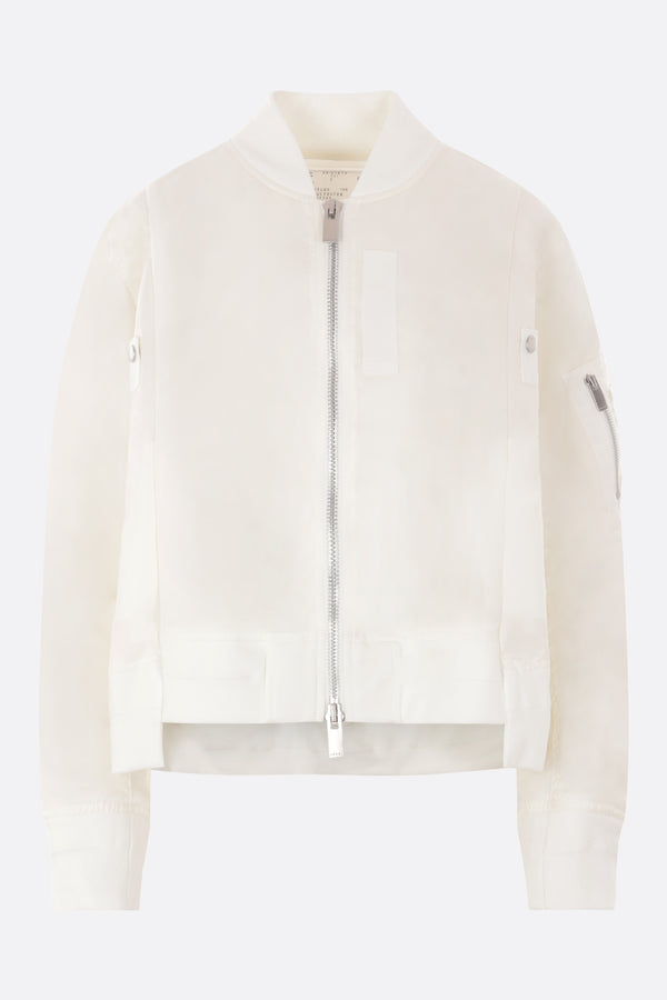 nylon twill bomber jacket