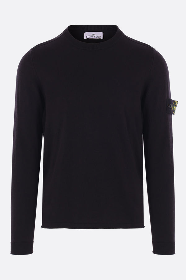 pullover in cotone con badge logo