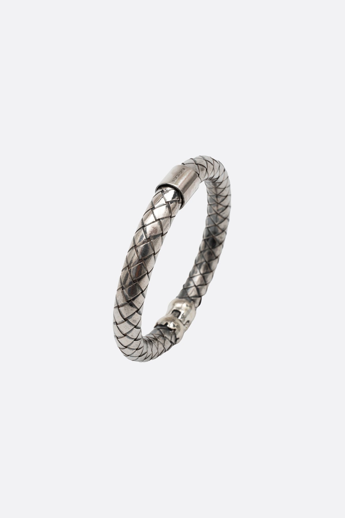 Intreccio round bangle bracelet in silver