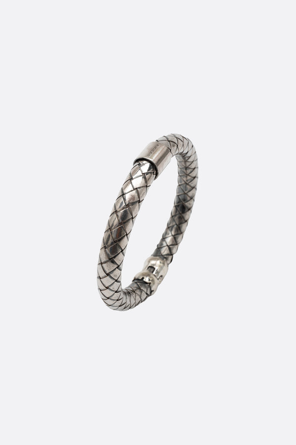 Intreccio round bangle bracelet in silver