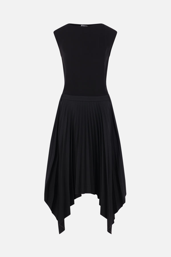 crepe asymmetric dress