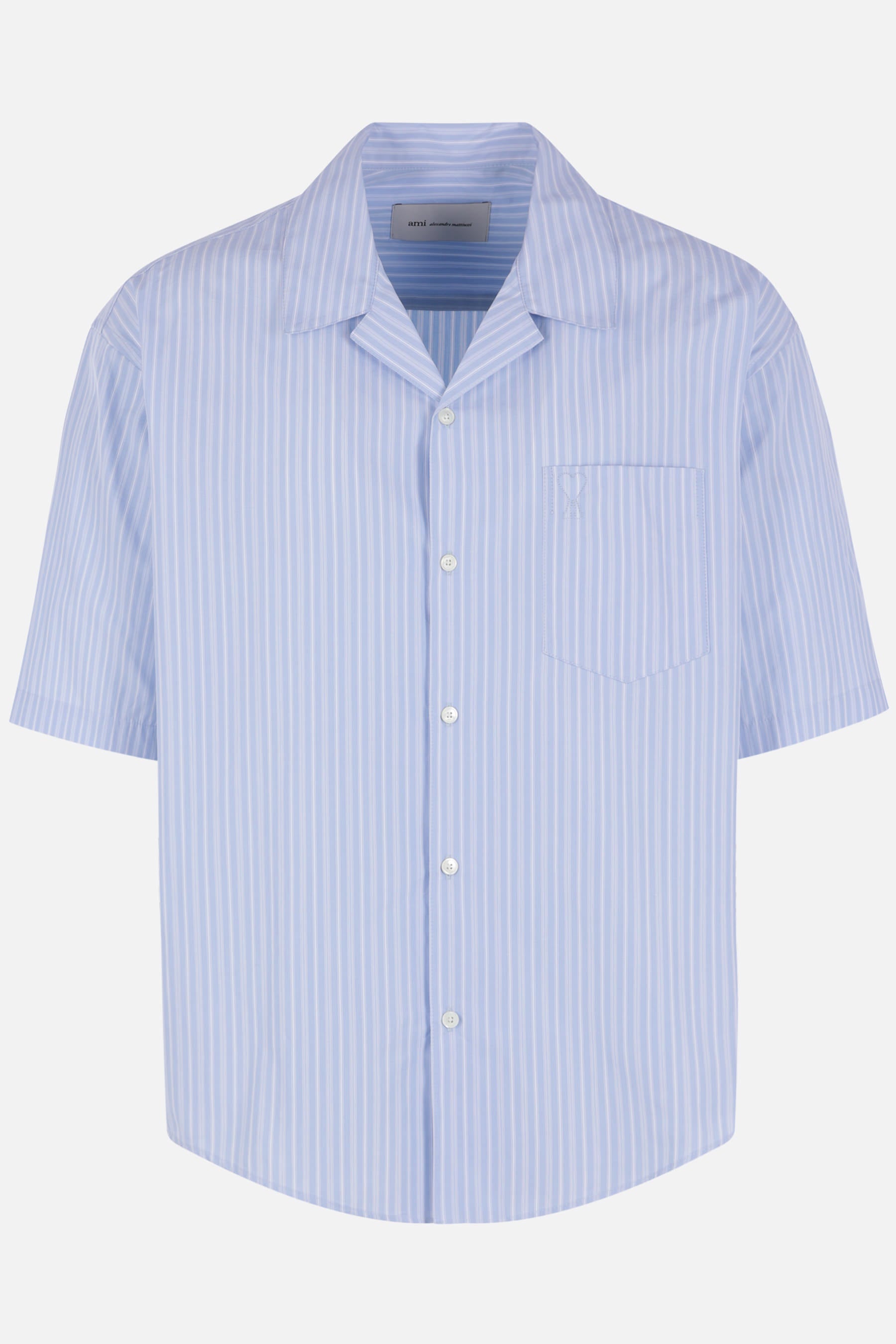 camicia bowling Ami de Coeur in popeline a righe