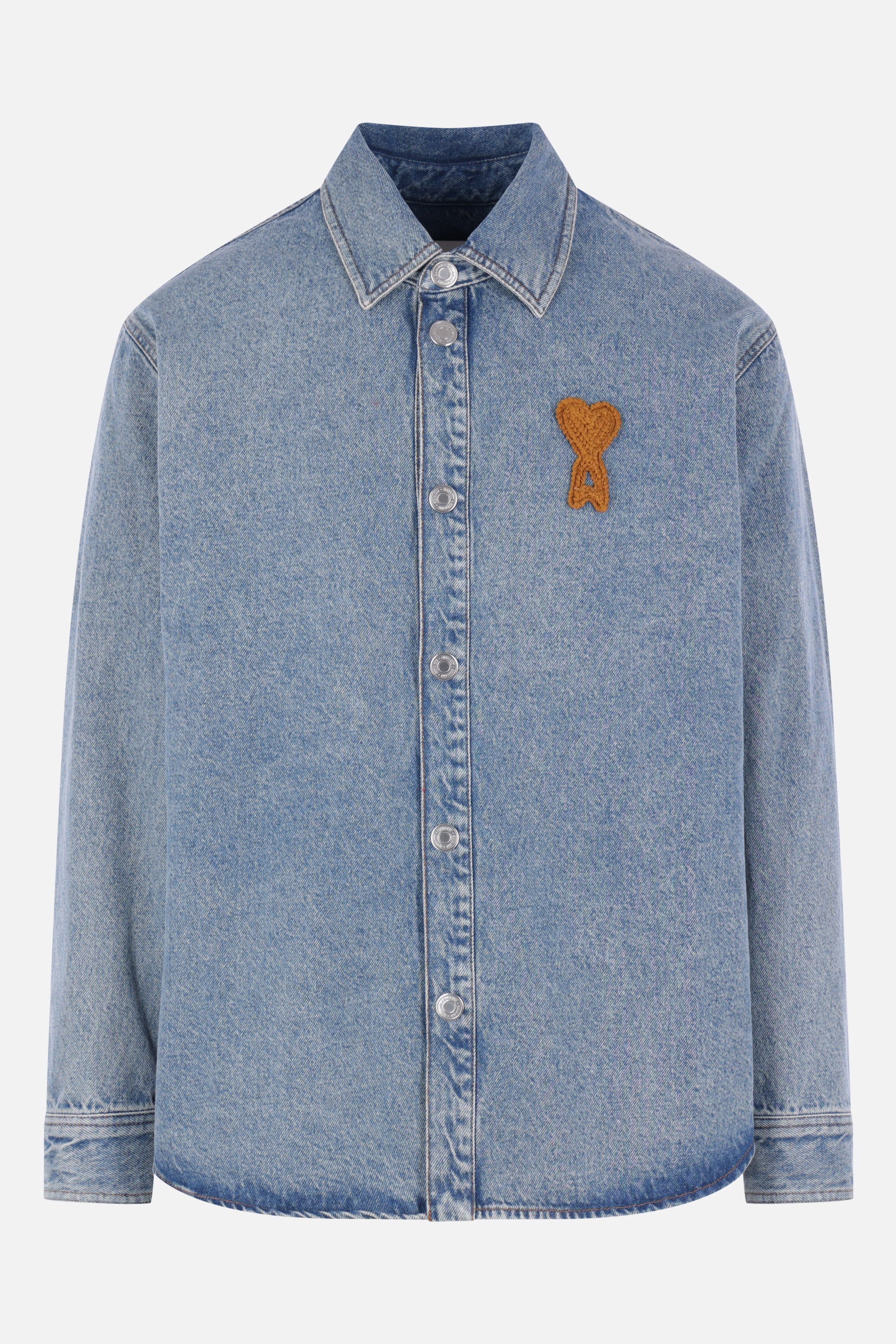 denim shirt with Ami de Coeur patch