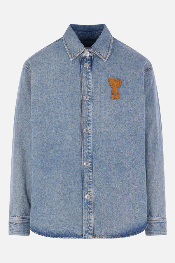 denim shirt with Ami de Coeur patch