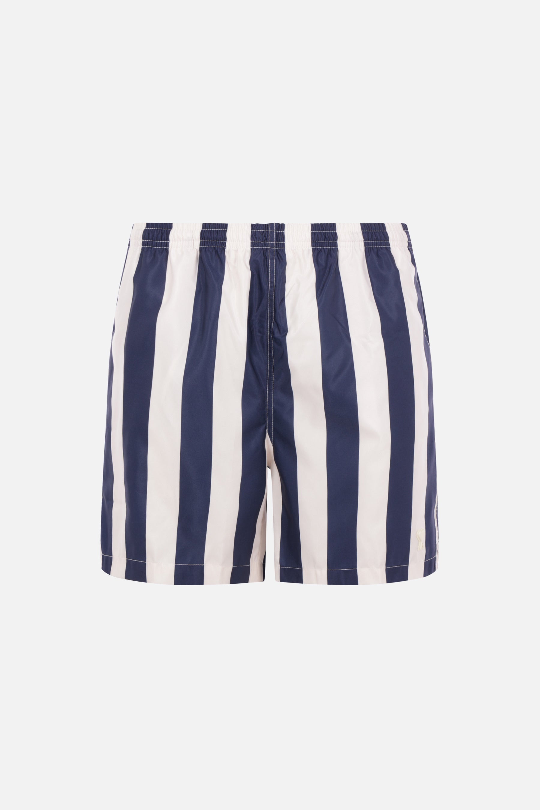 striped nylon swim shorts