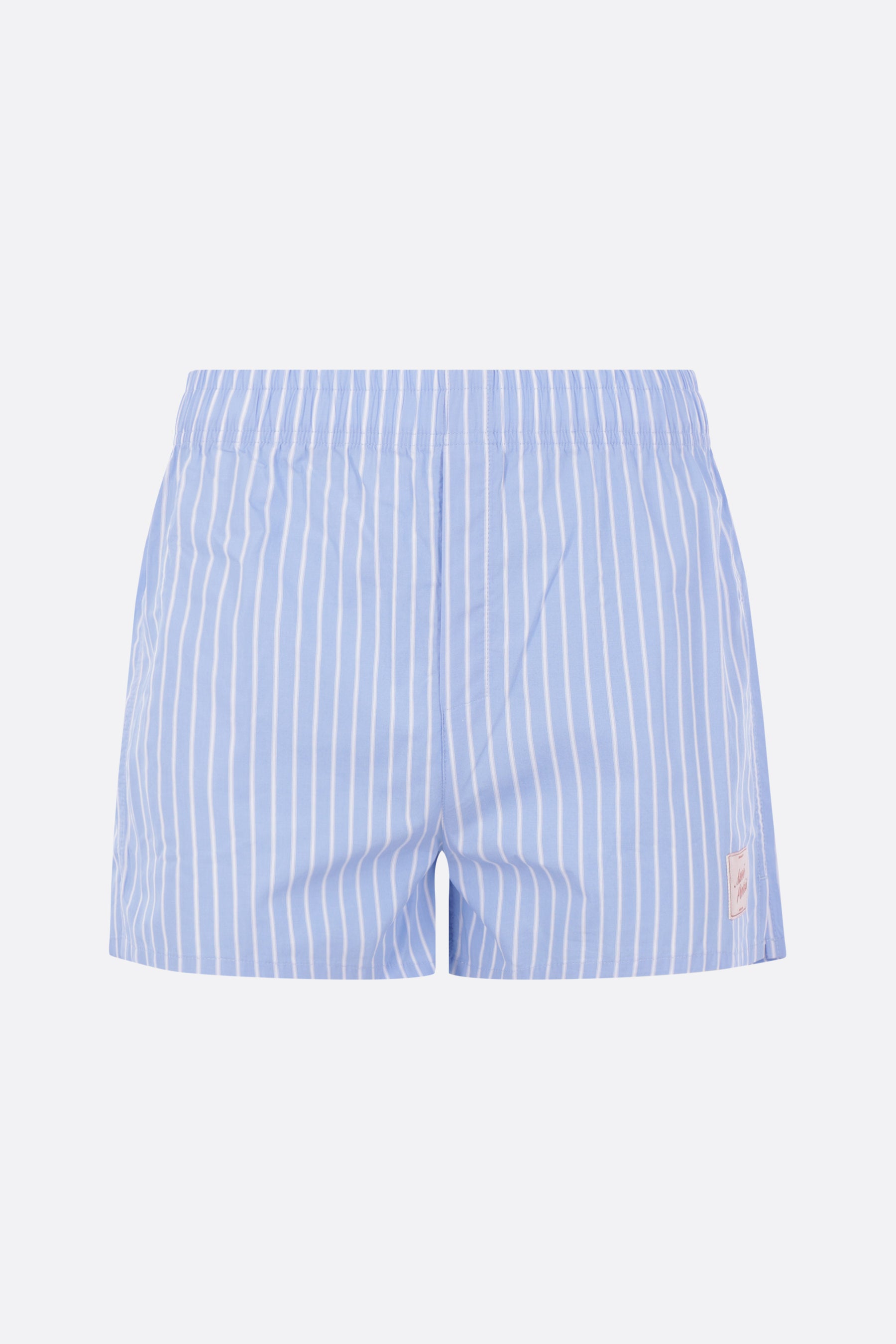 Ami de Coeur boxer in striped poplin