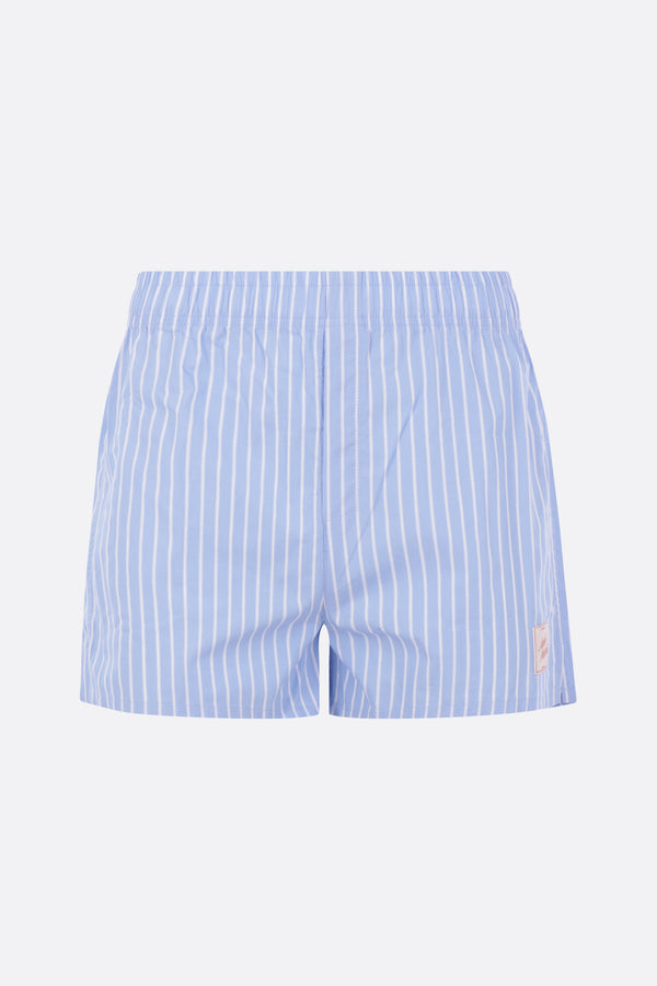 Ami de Coeur boxer in striped poplin
