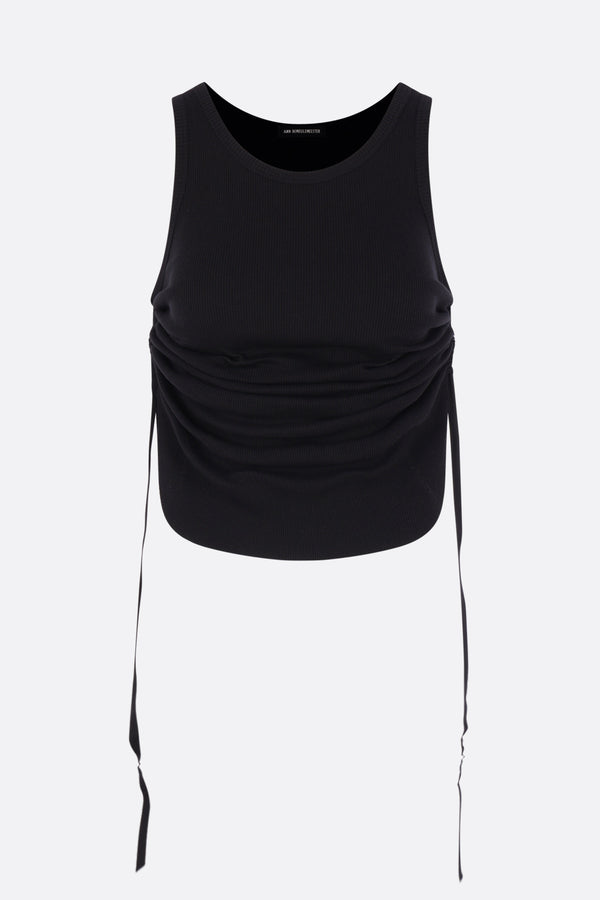 Mara cropped tank top in rib jersey