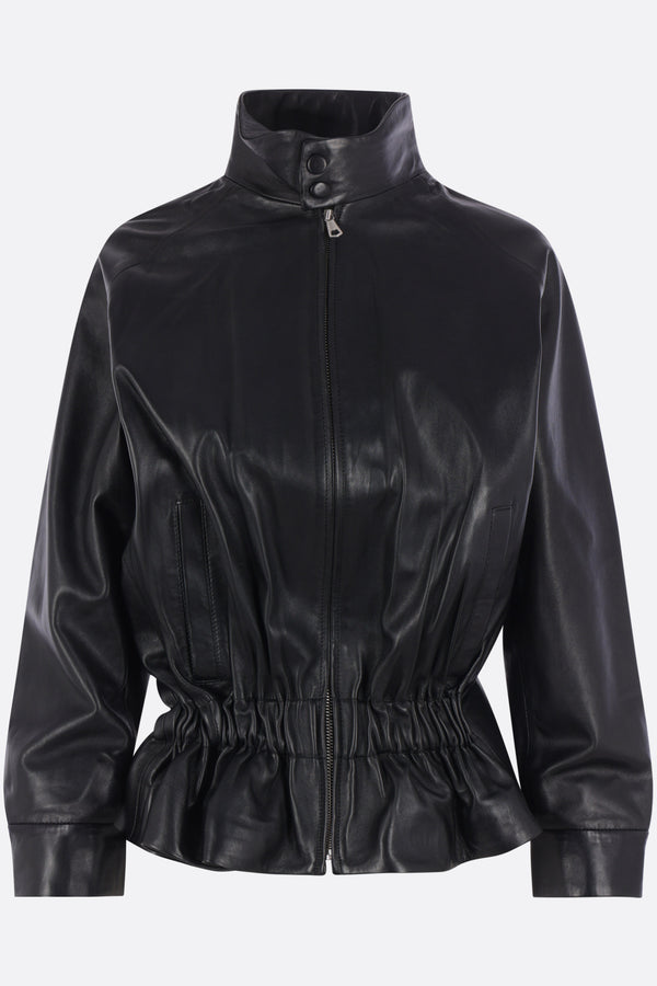 twisted jacket in nappa