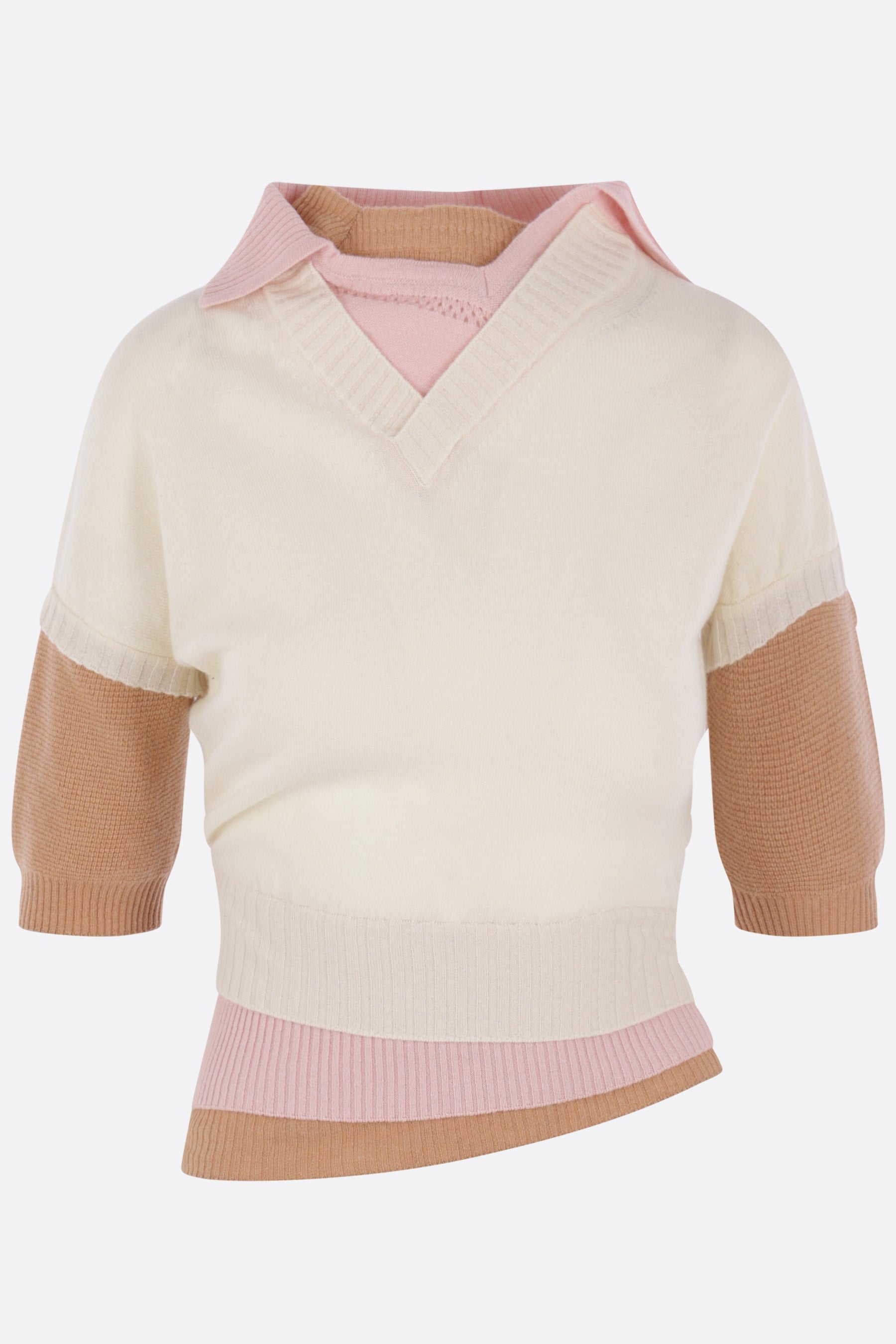 Triple sweater in wool and cashmere