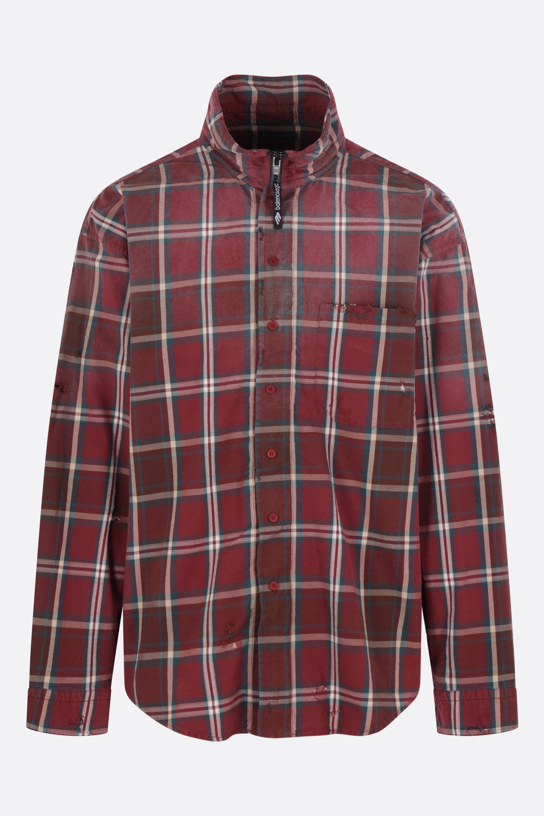 camicia full-zip in flanella check