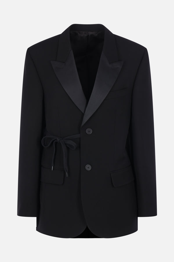 wrap tuxedo jacket in wool