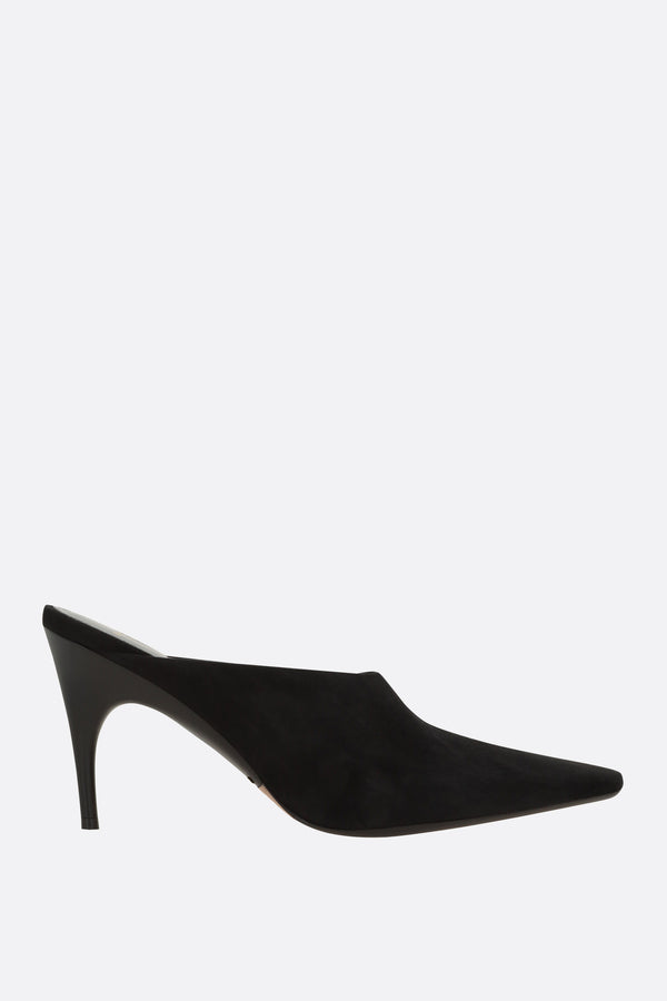 Duchesse mules in suede