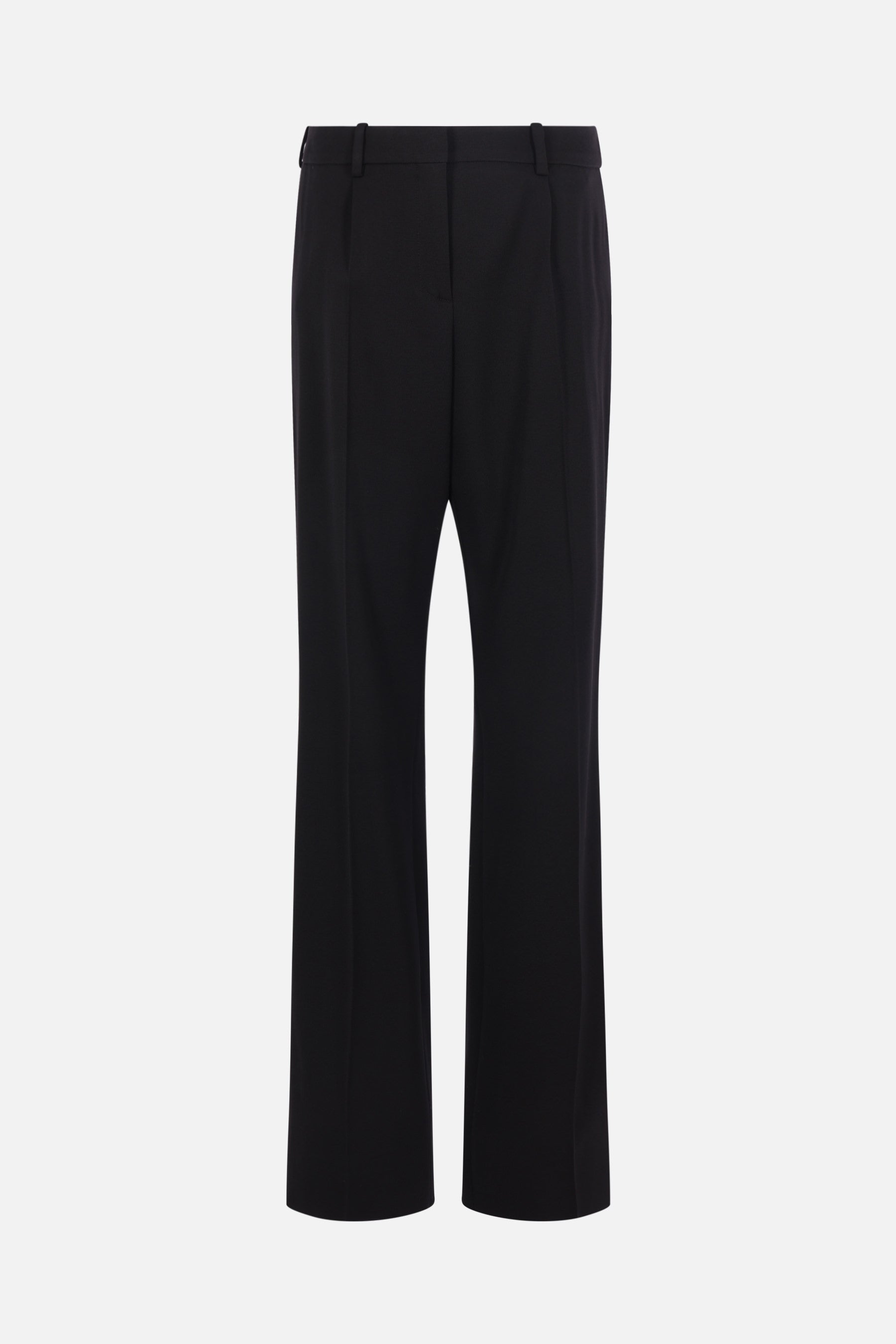 slim tailored trousers in stretch wool