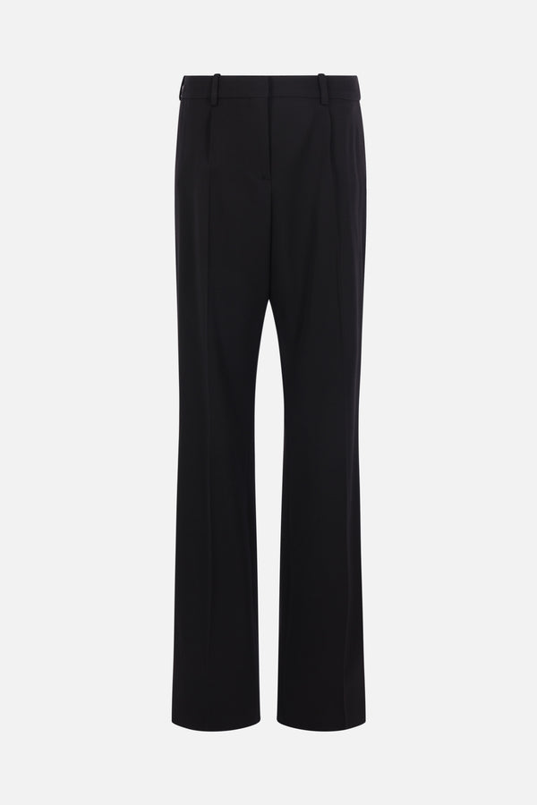slim tailored trousers in stretch wool