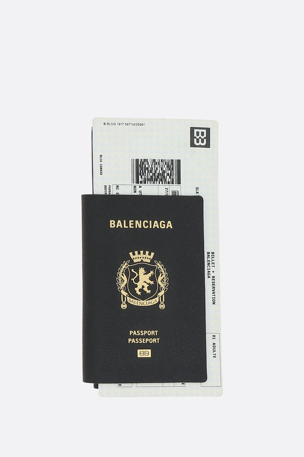 Passport vertical wallet in leather