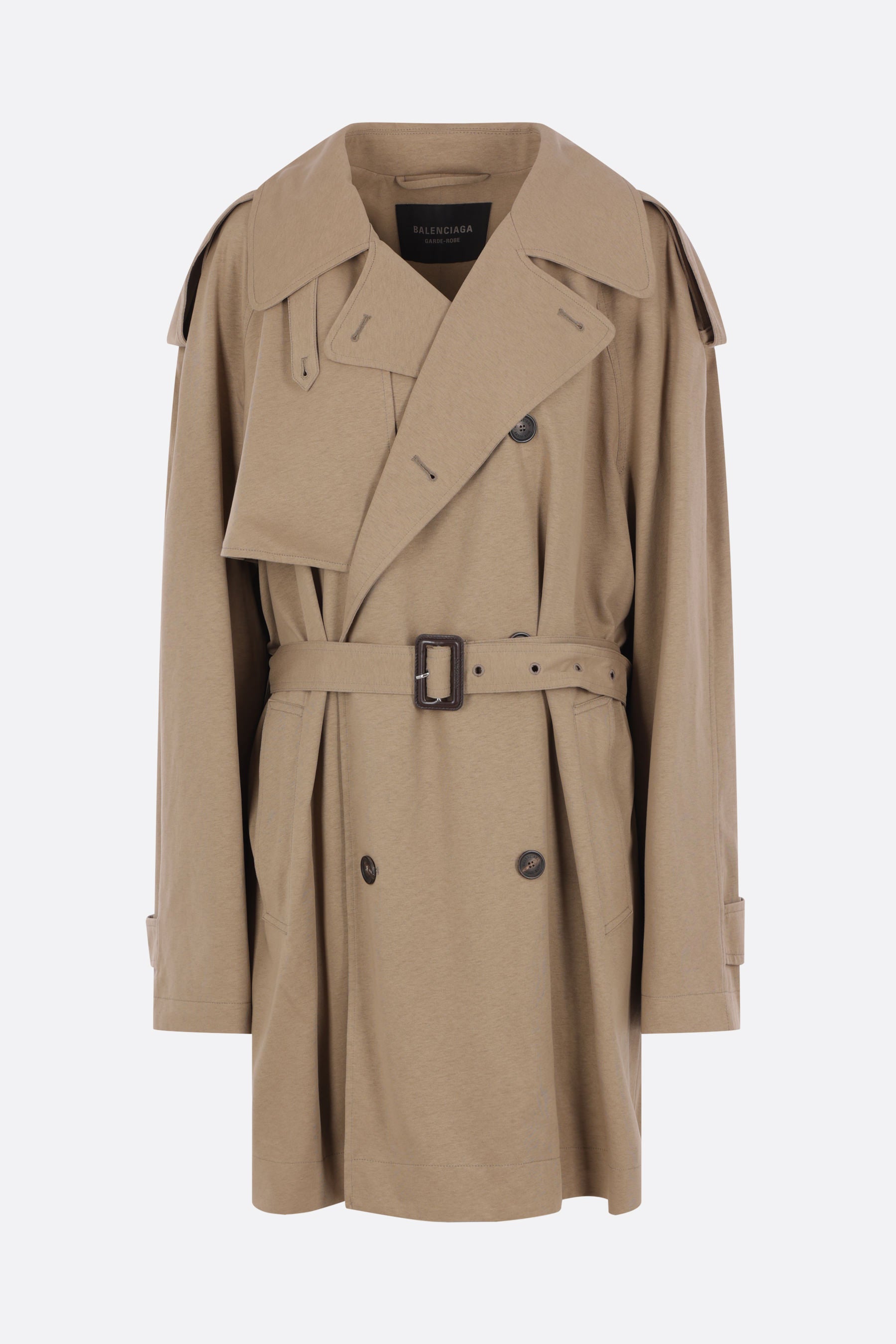 oversized trench coat in jersey