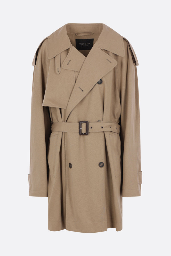 oversized trench coat in jersey