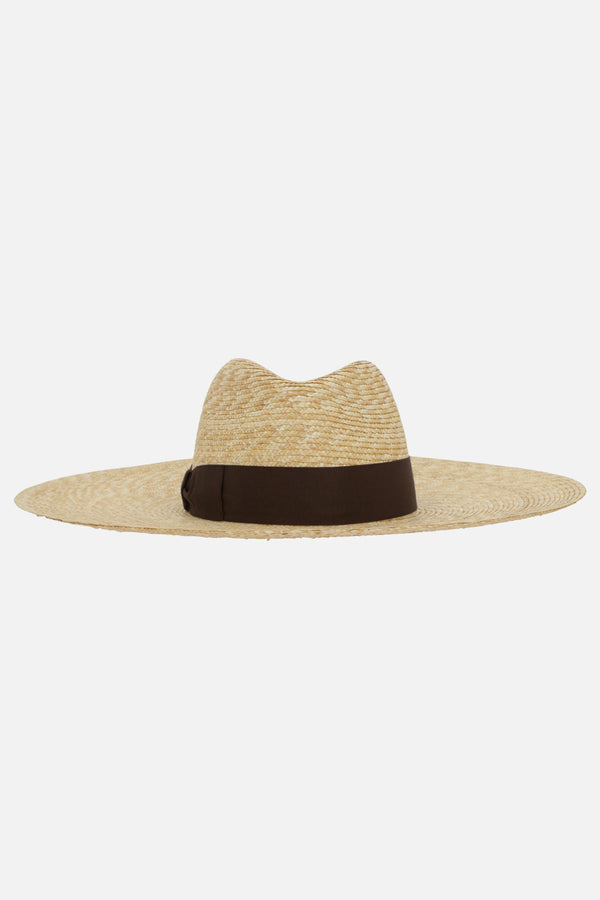 Sophie wide-brim hat in straw