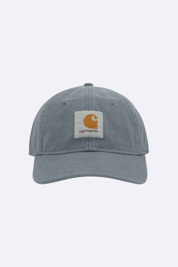 canvas baseball cap with logo patch