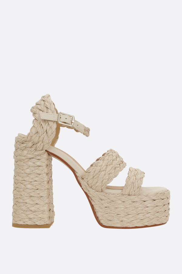 Fresa platform sandals in raffia