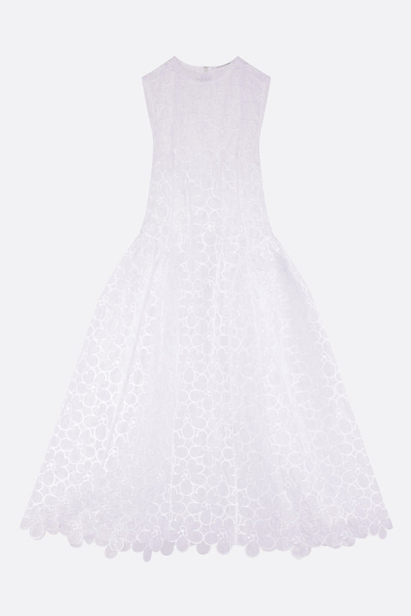 abito smanicato CBcate in organza ricamata