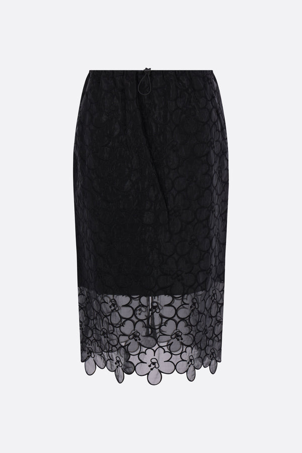 CBbria pencil skirt in embroidered organza
