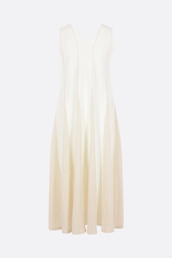 Bamboo Conic sleeveless dress in stretch knit