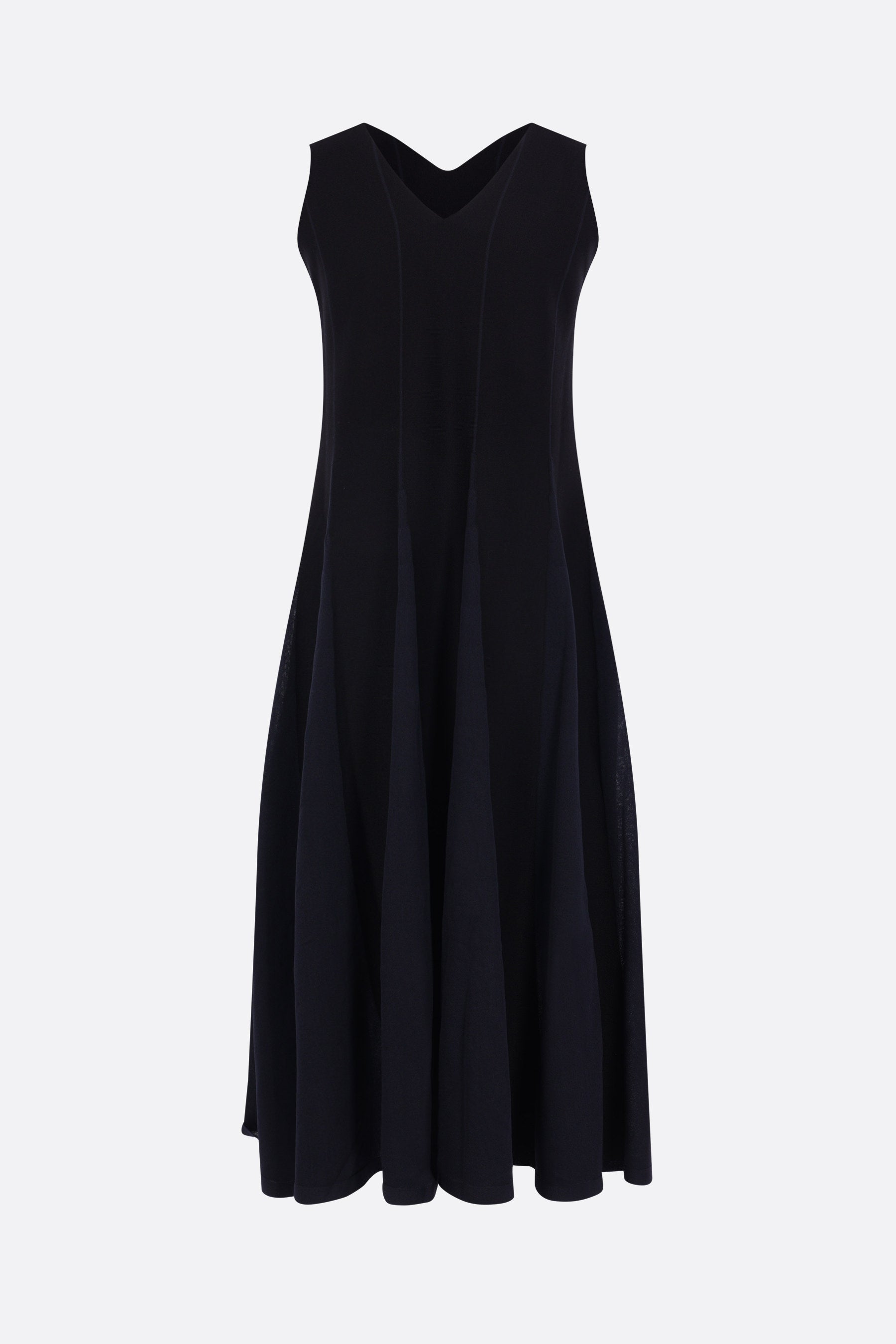 Bamboo Conic sleeveless dress in stretch knit