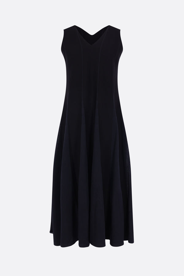 Bamboo Conic sleeveless dress in stretch knit
