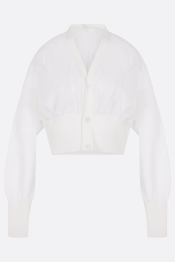 Garter Lucent cropped cardigan in cotton blend