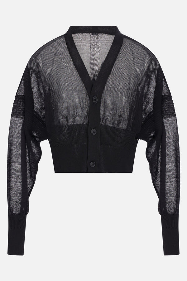 Garter Lucent cropped cardigan in cotton blend
