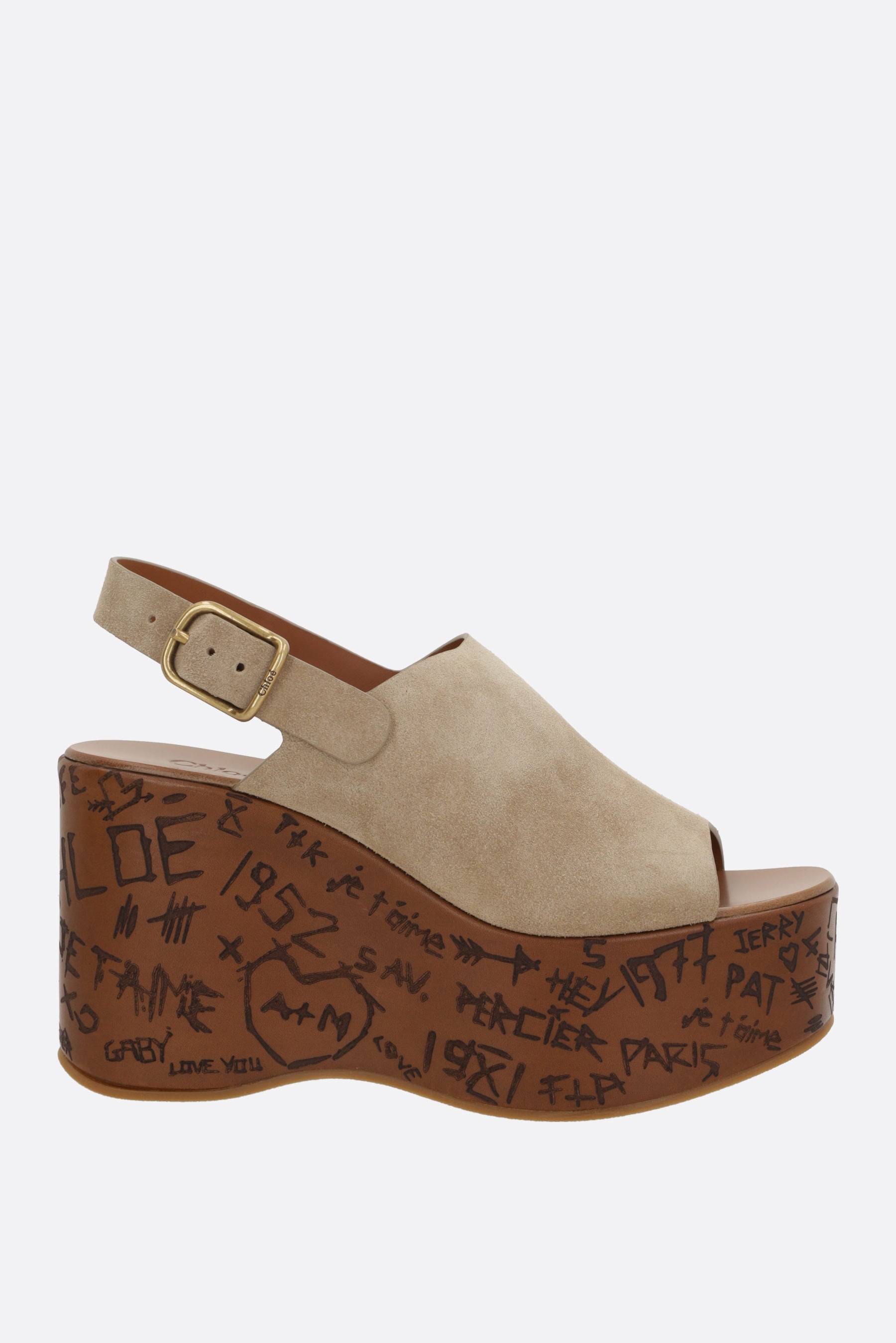 Maxime wedge sandals in suede
