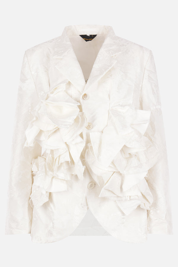 single-breasted jacket in jacquard