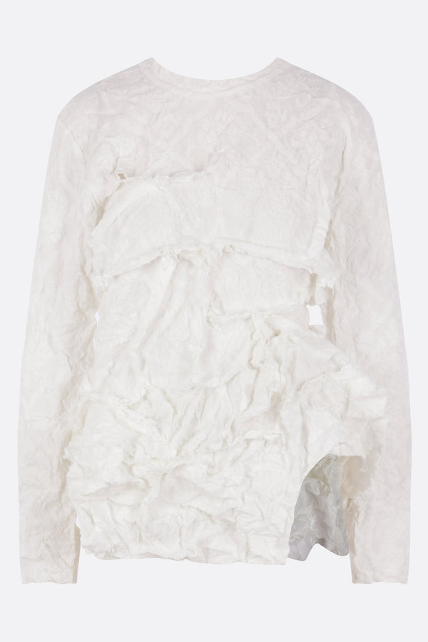 asymmetric t-shirt in jacquard jersey