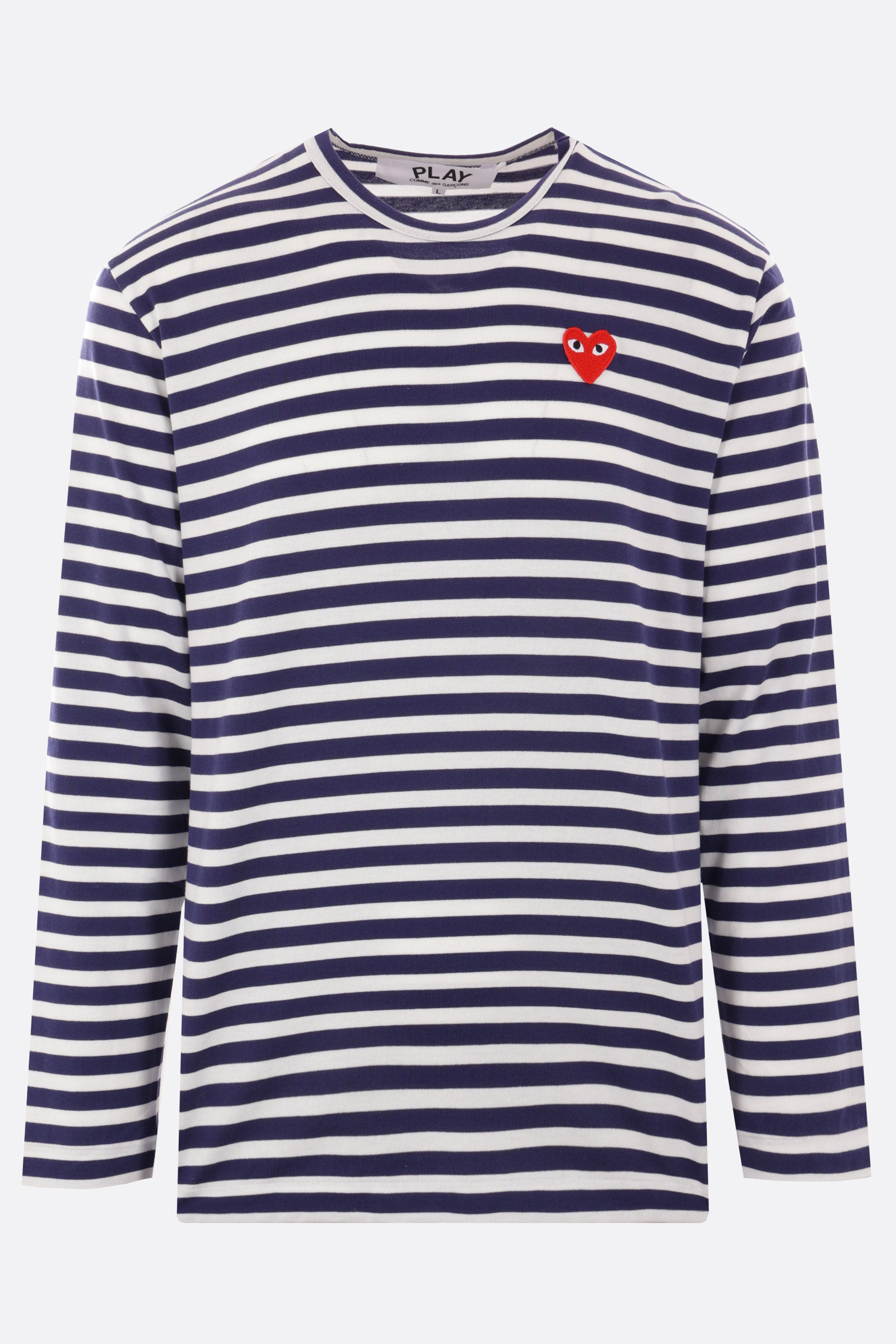 cotton long-sleeve t-shirt with Heart patch